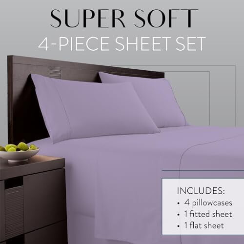 Twin Bunk Bed Sheet Set with 2 Pillowcases, Brushed 1