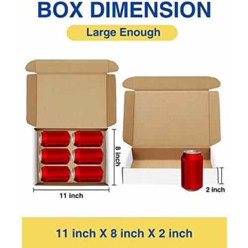 White Corrugated Shipping Boxes 11 x 8 x 2 in 25 Pack 1