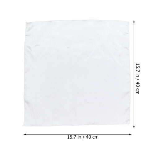 YEAHIBABY 6Pcs White Polyester Napkin Cloth Solid Color for Hotel Restaurant Tableware Pad 1