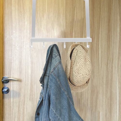 Khaki Door-Mount Clothes Hanger – No-Drill, Compact 2