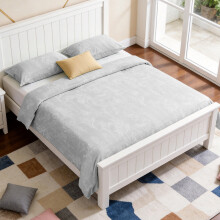 3Pcs Small Double Bedding Printed Duvet Cover with 2 Pillowcase Set