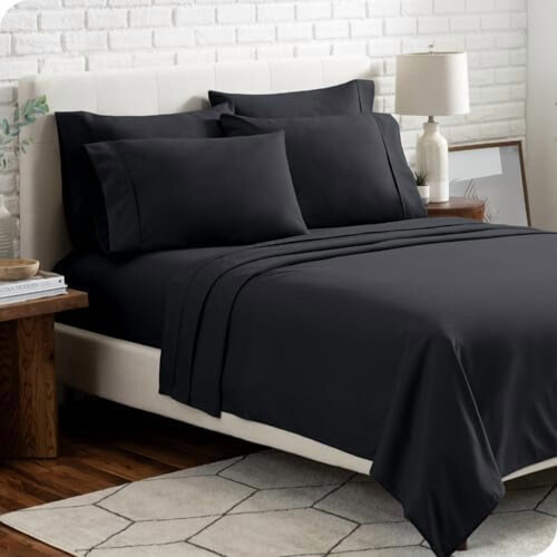 Queen Microfiber Sheet Set 6-Piece Deep Pocket 1