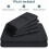 Σετ Σεντόνια Queen Extra Soft Deep Pocket 6 Τεμαχίων Μαύρο 7