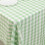Polyester Gingham Tablecloth 60 x 126 in Sage Green & White 3