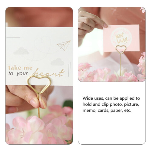 Goldene, eisenfarbene Kartenhalter-Clips mit Blumenmuster – 30 Stück 2