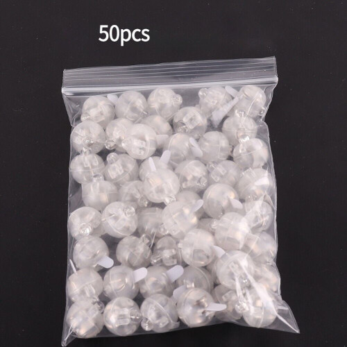 50 pcs Mini LED Balloon Lights - 13 mm, Battery Powered 2