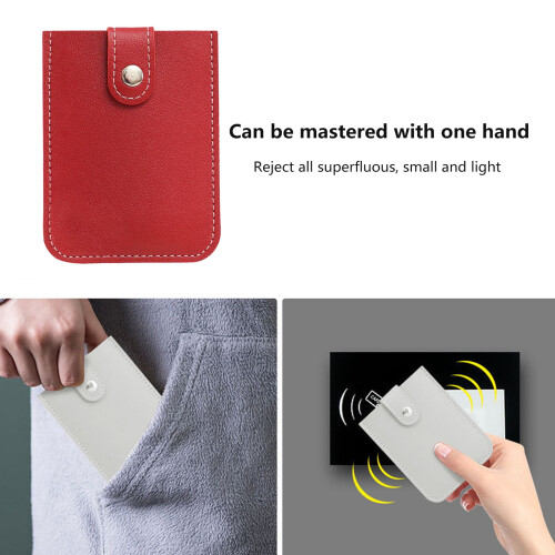 Θήκη κάρτας RFID, πορτοφόλι με 6 θήκες για γυναίκες, λεπτό πορτοφόλι από ψεύτικο 2