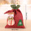 Sacolas de presente de Natal em juta com cordão e boneco de neve/rena. 7