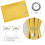Yellow blackout curtains 52x96 inch silver palm pattern 2 4