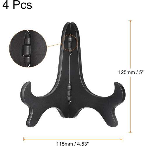Easel Plate Holder Wood-like Plastic 4 pcs 1