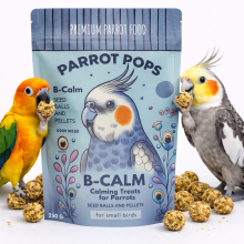 Parrot Pops B-Calm Small - Pokarm Przywracający Naturalną Równowagę W Kształcie Kuleczek Dla Średnich I Małych Papug 250G