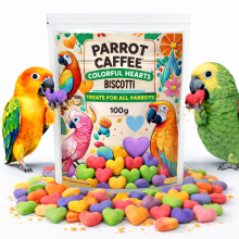 Parrot Caffee - Colorful Hearts Biscotti - Biszkopciki Dla Wszystkich Papug 100G