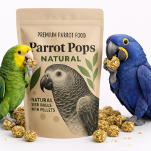 Parrot Pops Natural -Big Parrot - Pokarm W Kształcie Kuleczek Dla Średnich I Dużych Papug  250G