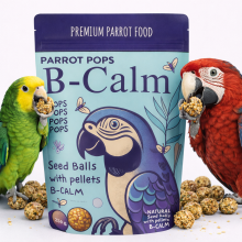 Parrot Pops B-Calm -Big Parrot - Pokarm Przywracający Naturalną Równowagę W W Kształcie Kuleczek Dla Średnich I Dużych Papug  250G
