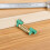 Copper Bus Bar with Green Terminal Block 8.2 cm 4