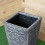 Strata 30cm x 45cm Large Square Plastic Slate Effect Garden Planter in Dark Grey 3