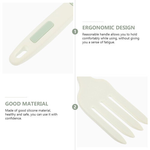 Assorted Color Silicone Pasta Server Fork for Home Cooking with Comfortable Grip and Smooth Handle 1