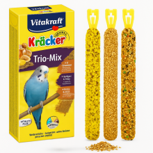Vitakraft Kracker Mix Premium - Jajko, Morela I Miód - Wyjątkowe Kolby Dla Papugi Falistej 3 Szt