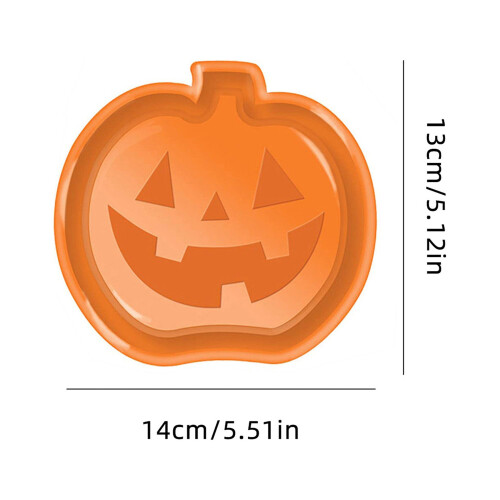 Πλαστικά πιάτα καραμελών για το Halloween, δίσκοι σερβιρίσματος κολοκύθας, φάντασμα 1