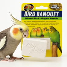 Zoo Med | Original Formula Bird Banquet | Blok Wapienny Z Ziarnami Dla Papug | 28 G