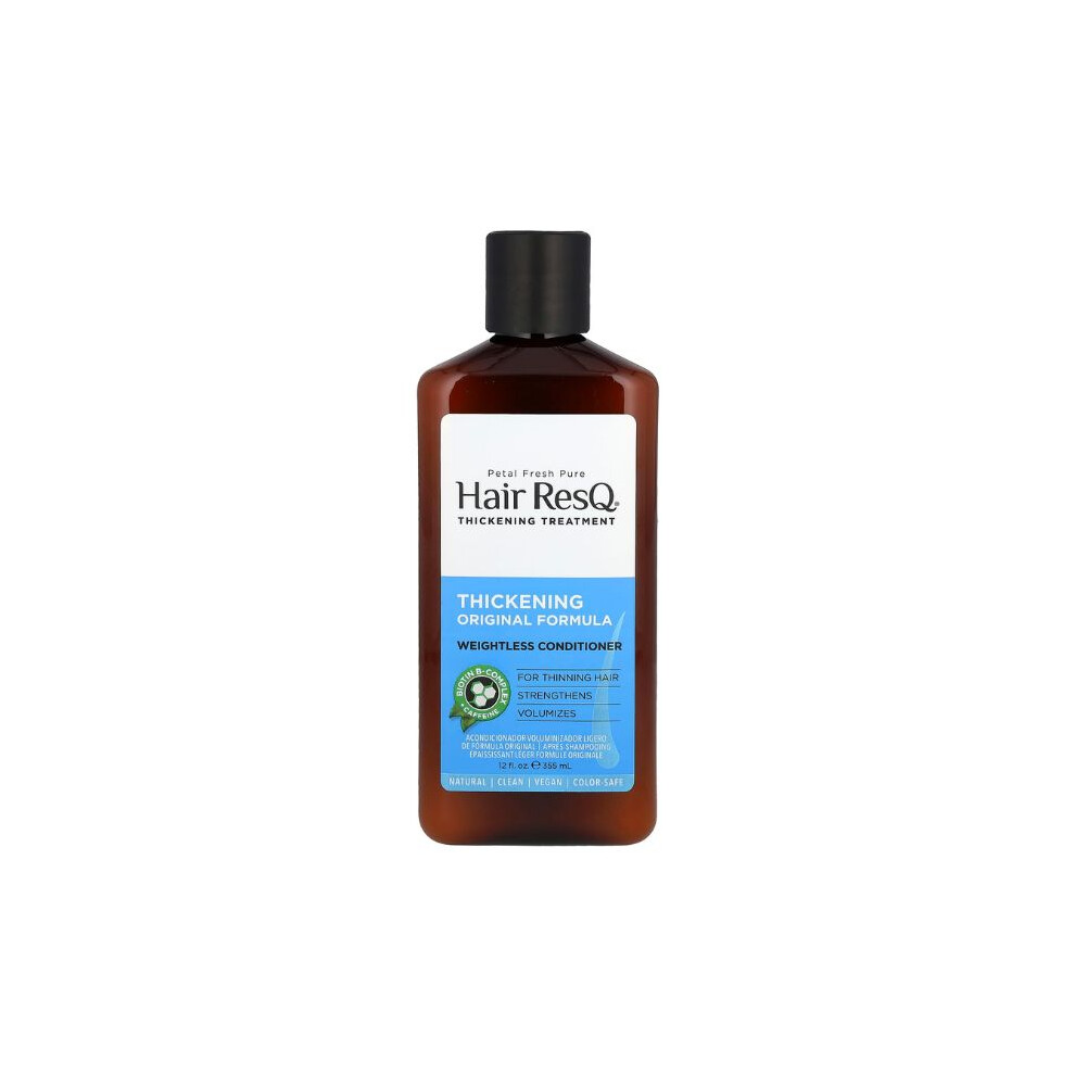 Petal Fresh Pure Hair Resq Thickening Conditioner, Biotin and Caffeine for Fuller, Stronger, Volumized Hair, 355ml