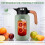 Γυάλινη κανάτα 84oz (2,5L) με καπάκι και λαβή – Συμβατή με ζεστό/κρύο νερό, παγωμένο 5