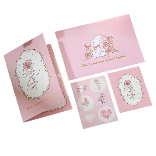 Paper Pop-Up Greeting Card Romantic Floral Design 1