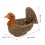 Turkey-Shaped Wicker Fruit Basket, Light Brown 2