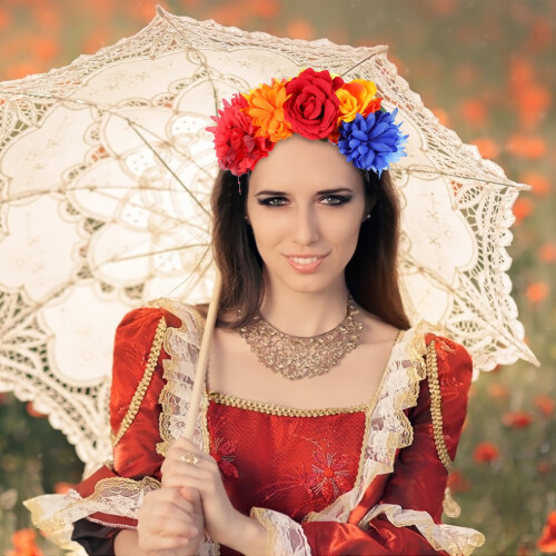 Κορδέλα μαλλιών OUNONA Pride Flower Πολύχρωμη υφασμάτινη λουλουδάτη αξεσουάρ πάρτι για 1