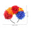 Κορδέλα μαλλιών OUNONA Pride Flower Πολύχρωμη υφασμάτινη λουλουδάτη αξεσουάρ πάρτι για 3