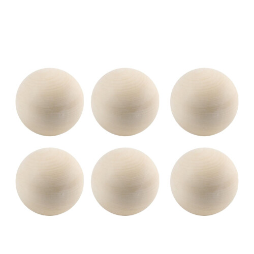 Ufærdige trækugler 4,5 cm i diameter 6 2