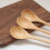 Masteelf4PCS Ξύλινο Κουτάλι Ανάμειξης για Σούπα Ψωμιού, Κουτάλια Κατασκευής 33.00X4.80X1.00CM 6