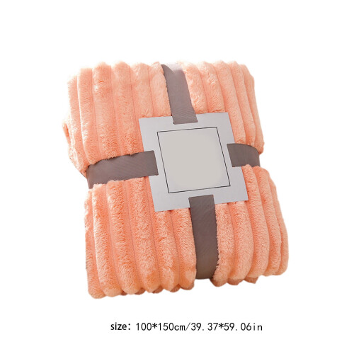 Orange Microfiber Throw Blanket, Soft Double-Layer, 2