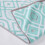 6-Piece 100% Cotton Bath Towel Set Aqua Grey White 2