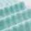 6-Piece 100% Cotton Bath Towel Set Aqua Grey White 3