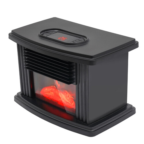 Μίνι ηλεκτρικό τζάκι 1000W, θερμαντική σόμπα τζακιού με φλόγα 3D με σύστημα γρήγορης 1