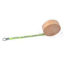Cinta métrica retráctil de 2 m con estuche de madera para coser, sastre, manualidades médicas y de tela.