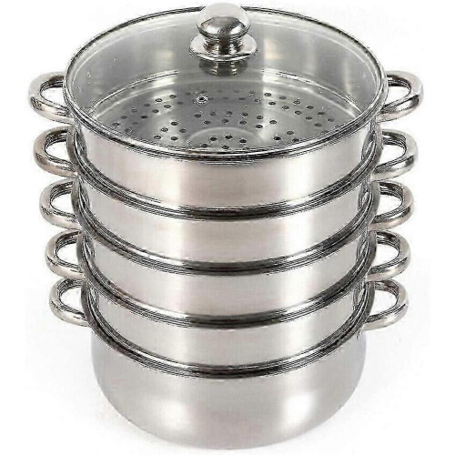 5-lagiger Edelstahl-Schnellkochtopf, Set mit Topfgriff