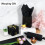 100 folhas de papel de seda preto, 35,5 x 50,8 cm (14 x 20 polegadas), ideal para embrulhar presentes, artesanato, festas e flores – compatível 3
