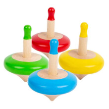 4er-Pack kleine Drehspielzeuge, lustiges Kinderspielzeug, Vintage-Spielzeug, interaktives Spielzeug, Holzspielzeug, Drehspielzeug für Kinder