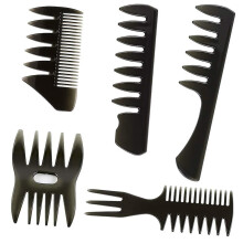 Kunststoff-Friseuraccessoires für Herren, Haarstyling-Kämme, 5-teiliges Haarstyling-Set