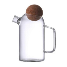 Stück Teekessel aus Korkglas, dickes Glas, Teekanne, Saftkrug, Teekrug für den Heimgebrauch