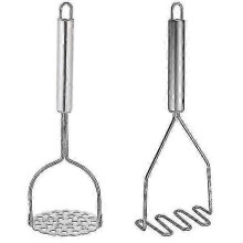 2-teiliges Kartoffelstampfer-Set aus Edelstahl mit Griff und Kartoffelstampfer