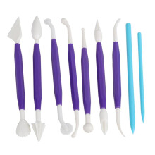 9-teiliges Set aus Kunststoff-Tonmodellierwerkzeugen zum Schärfen und Schnitzen