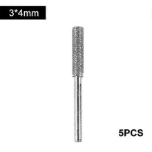 Conjunto de 5 peças de rebarbas cilíndricas revestidas de diamante para afiar motosserras e entalhar.