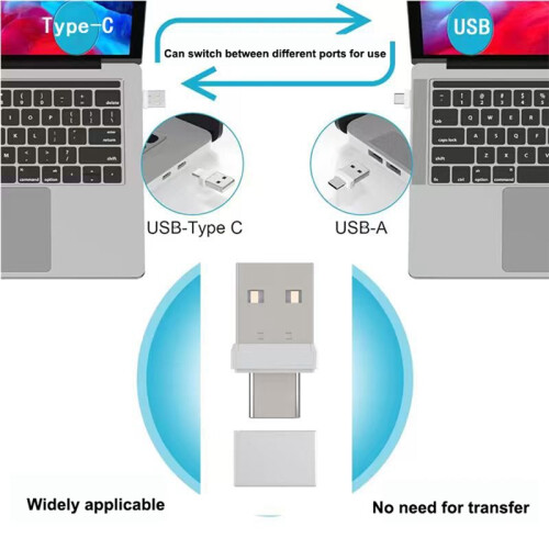 USB Type C Mouse Jiggler Mover Wiggler Undetectable Shaker for Computer Laptop, Keeps PC Awake No Software Plug-and- 2