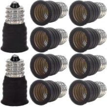 10 Stück E12-Adapter, E12-auf-E14-Lampenfassung-Adapter-Konverter, geeignet für Glühbirnen, LEDs, Halogen-Energiesparlampen