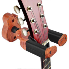 Gitarrenwandhalterung, Wandmontierter Gitarrenständer mit automatischer Verriegelung, Wandmontierter Gitarrenständer aus Holz für klassische