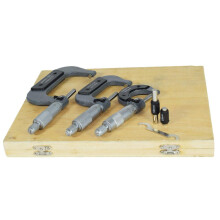 3-teiliges Set externer, verstellbarer metrischer Mikrometer-Hartmetallambosse 0 - 75 mm