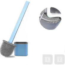 Toilettenbürste, Silikon-Toilettenbürste, Toilettenbürsten-Set, Toilettenbürste, flache Silikon-Toilettenbürste, Toilettenbürsten und Halter